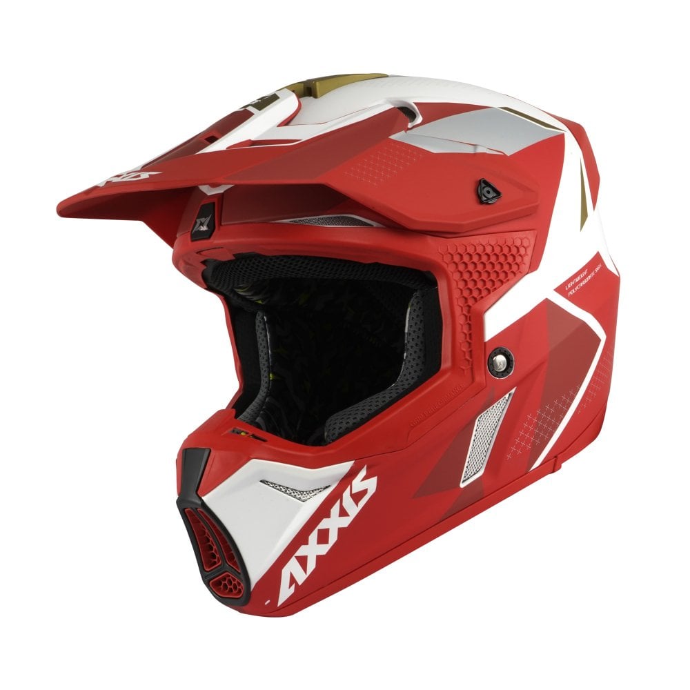 Axxis Wolf Bandit A5 Matt Red Adult MX Helmet